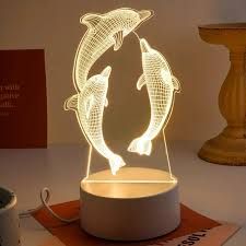 3D figurás LED éjjeli lámpák 